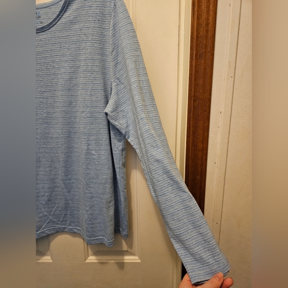 Croft & Barrow Long-sleeved Light Blue Top XXL - Picture 3 of 4